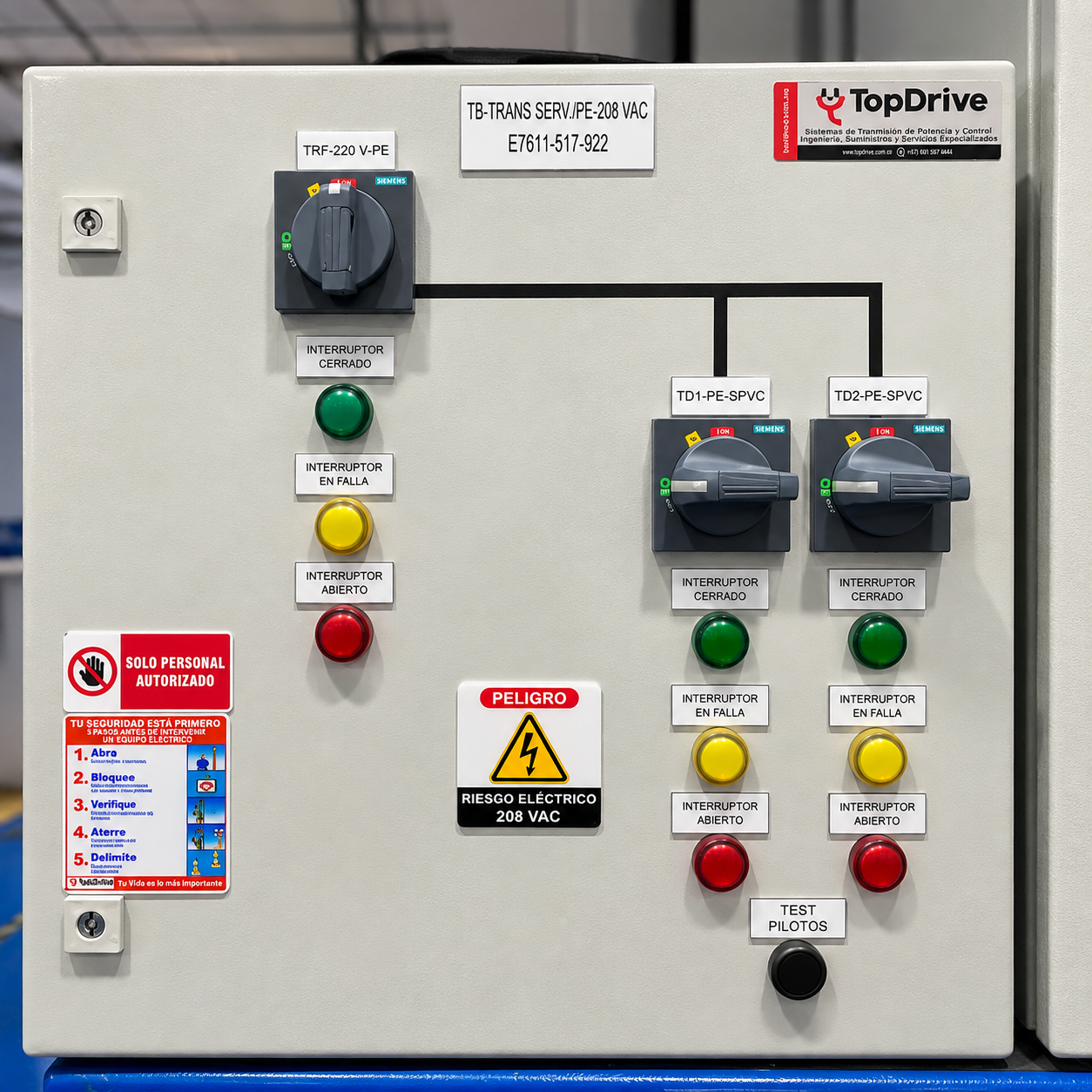 Tablero de distribución 1200 A – 220 Vca — foto 1